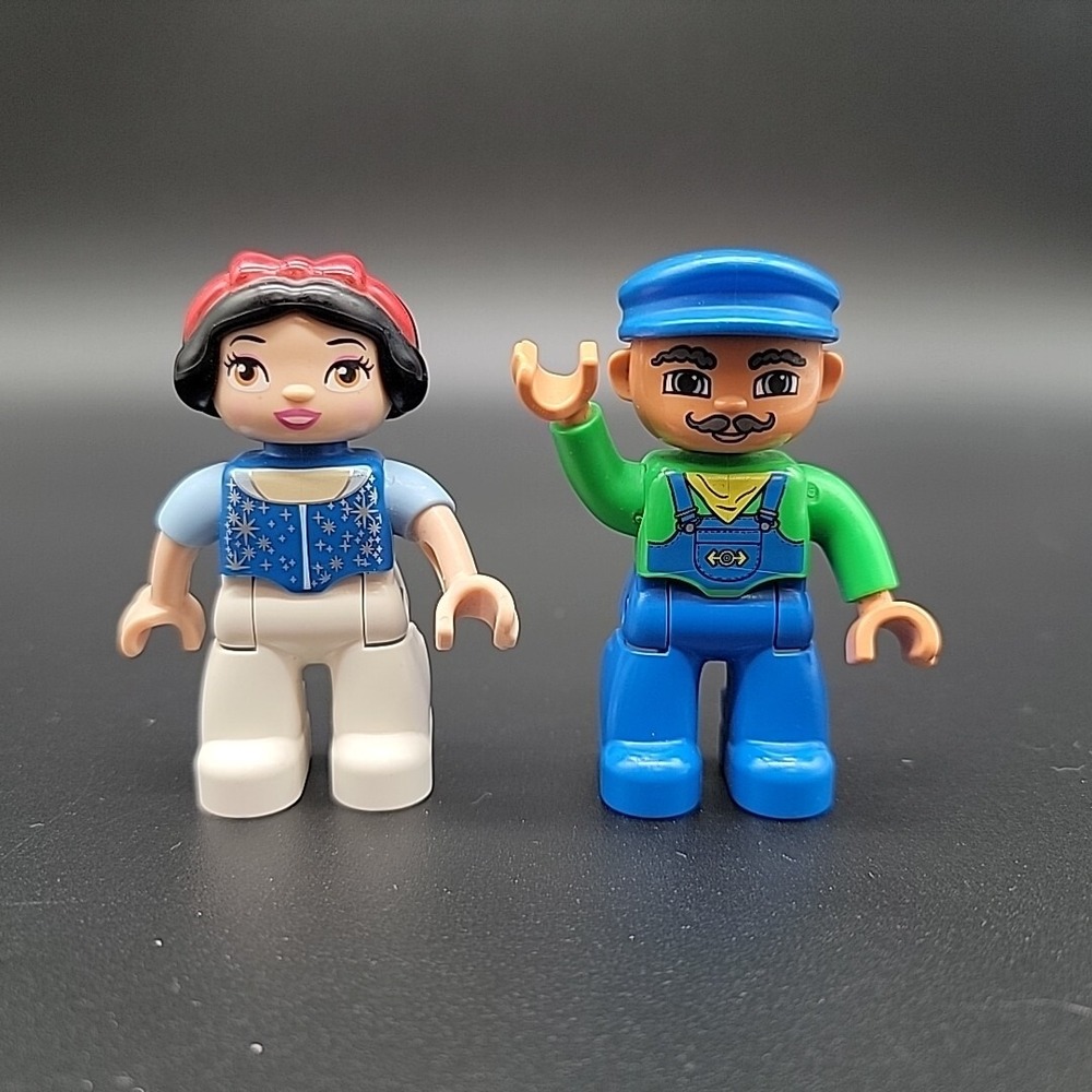 Lego Duplo Disney Snow White Princess Figure and Train Conductor Figure Lot